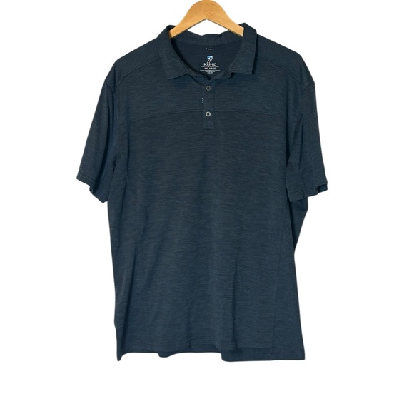 Kuhl Men's Engineered Navy Pirate Blue Polo Shirt Size XXL - Picture 3 of 6